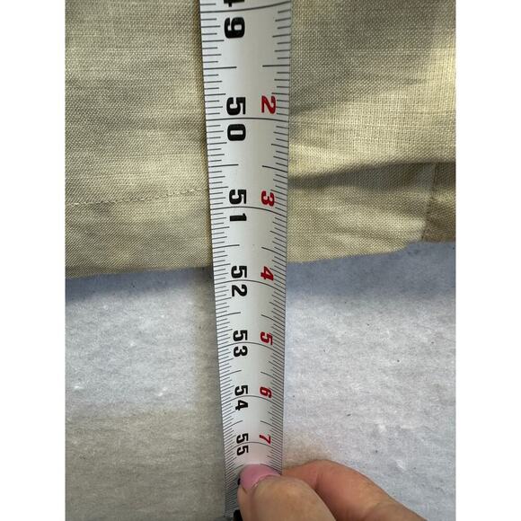 Cali Cali 100% Linen Lined Women Sleeveless‎ Midi Dress Boho Tan - Picture 9 of 10